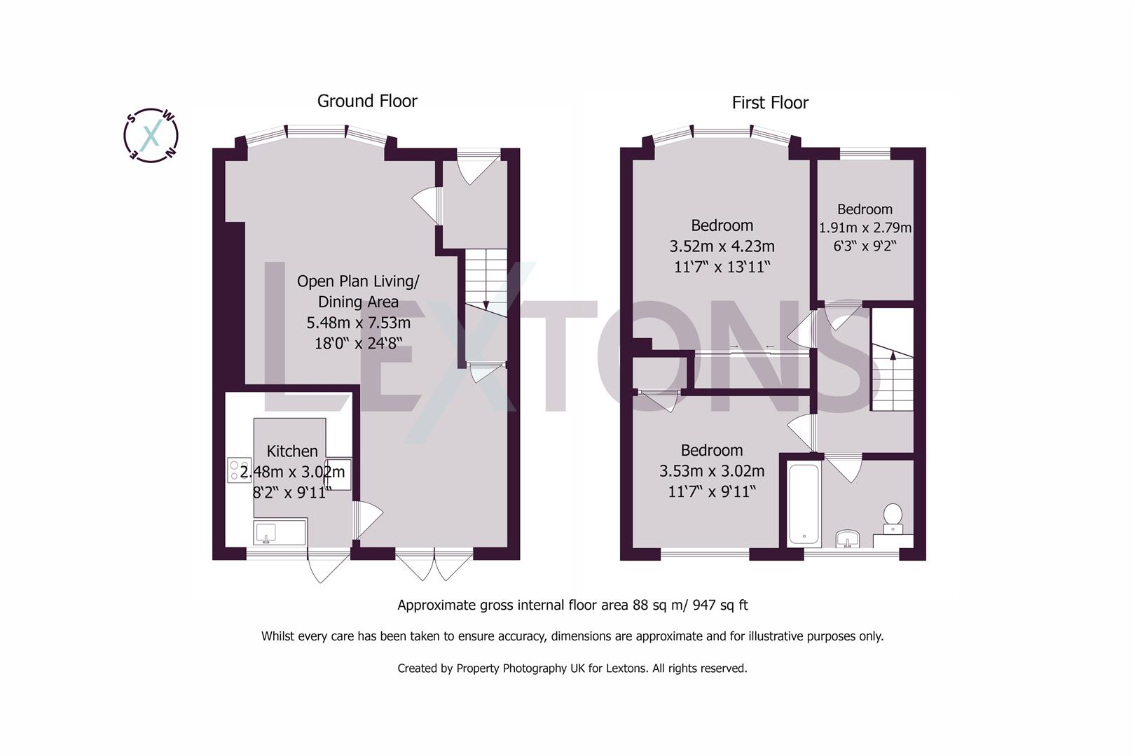 Floorplans For Greenacres, Shoreham-By-Sea