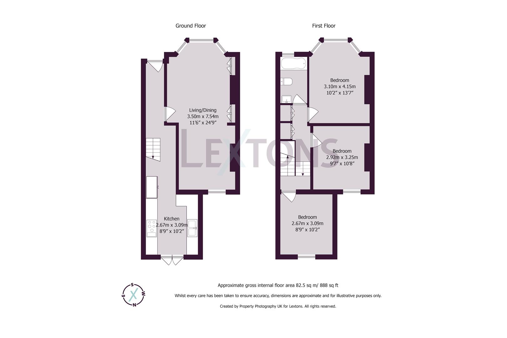 Floorplans For Byron Street, Hove