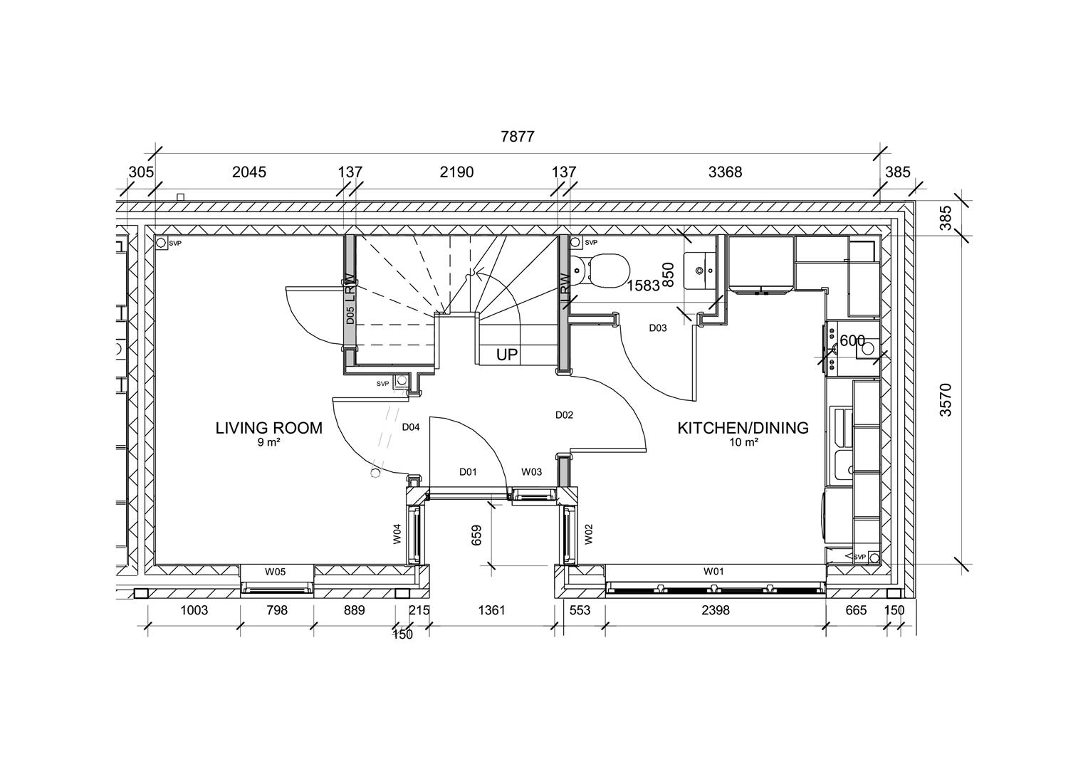 Floorplans For Plot 1, Poets Mews, Shirley Street, Hove