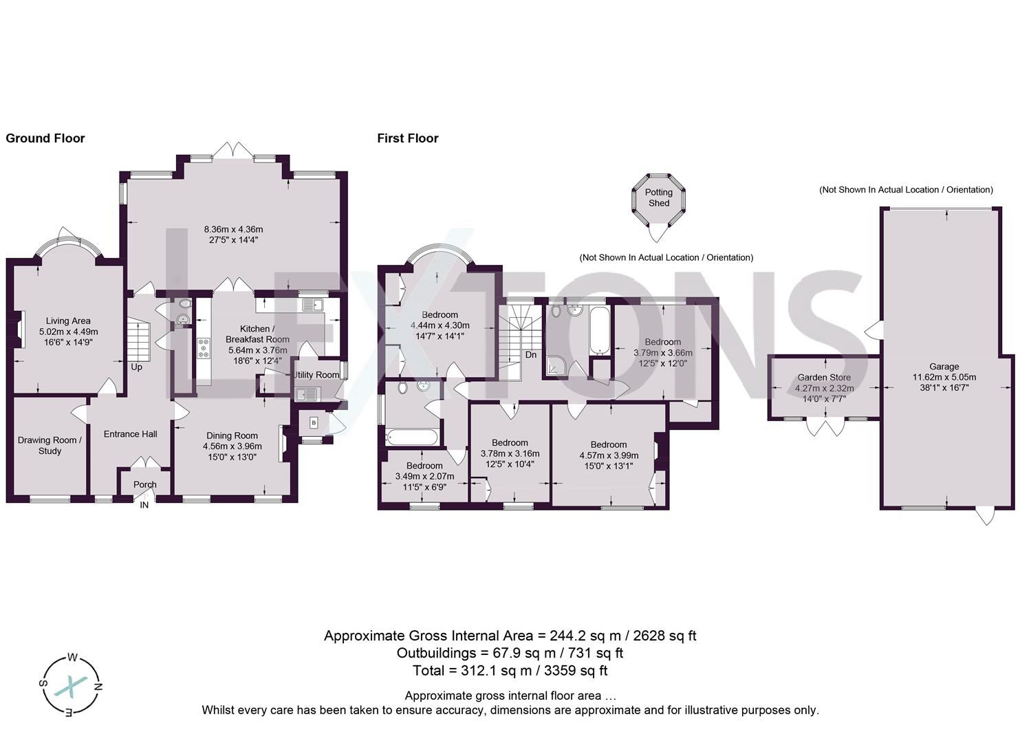 Floorplans For Princes Crescent, Hove