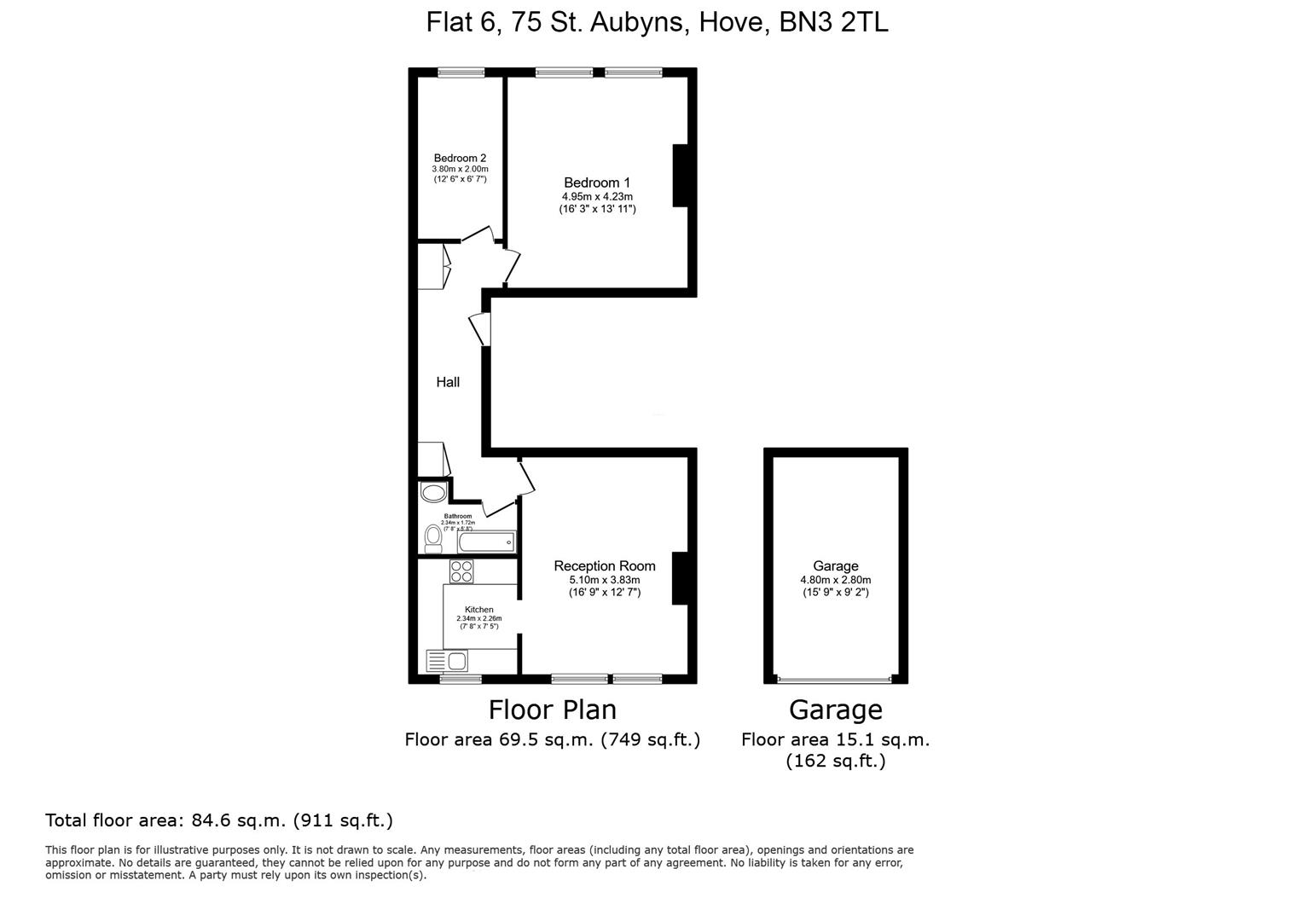 Floorplans For St. Aubyns, Hove