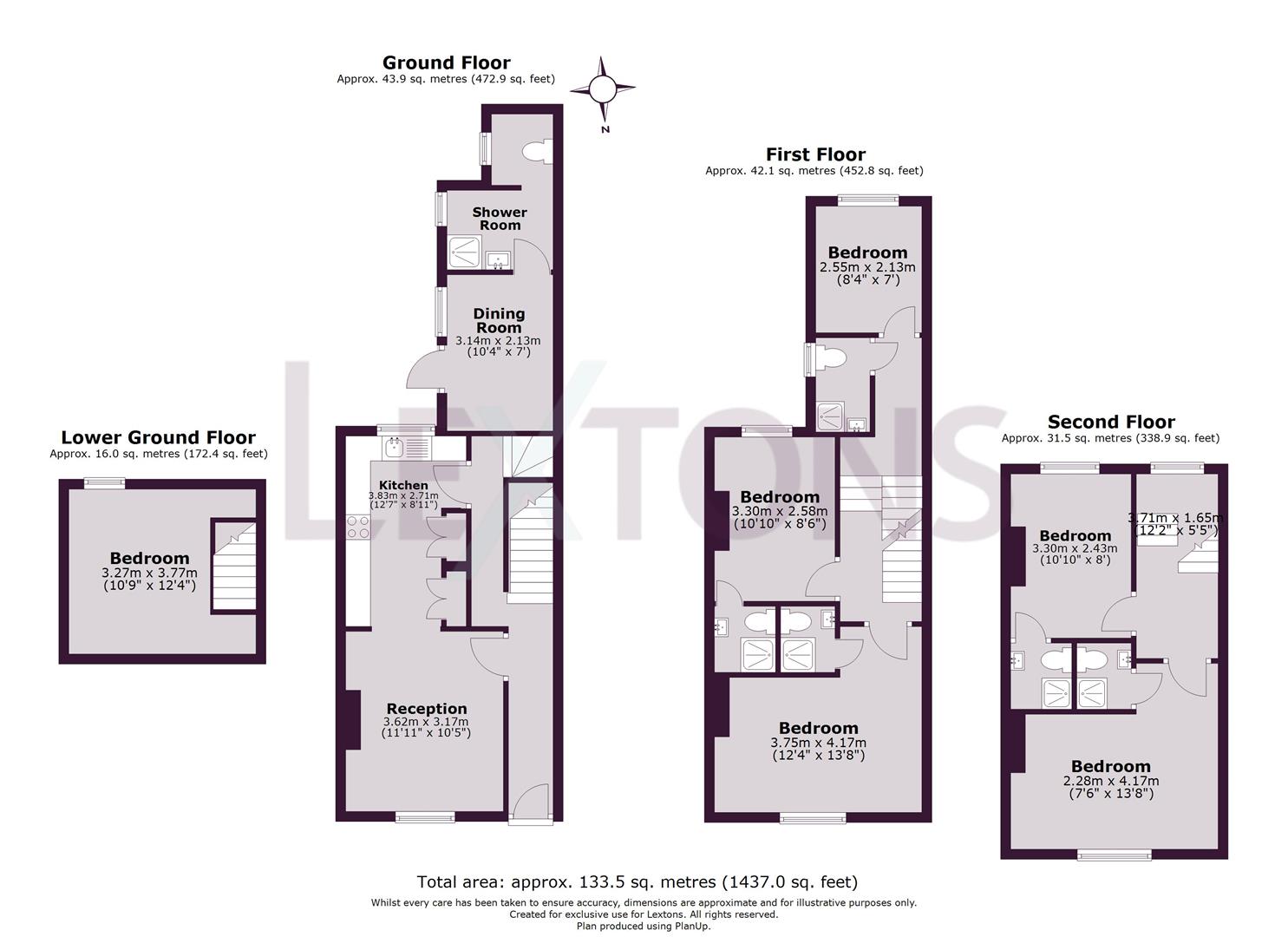 Floorplans For Upper North Street, Brighton
