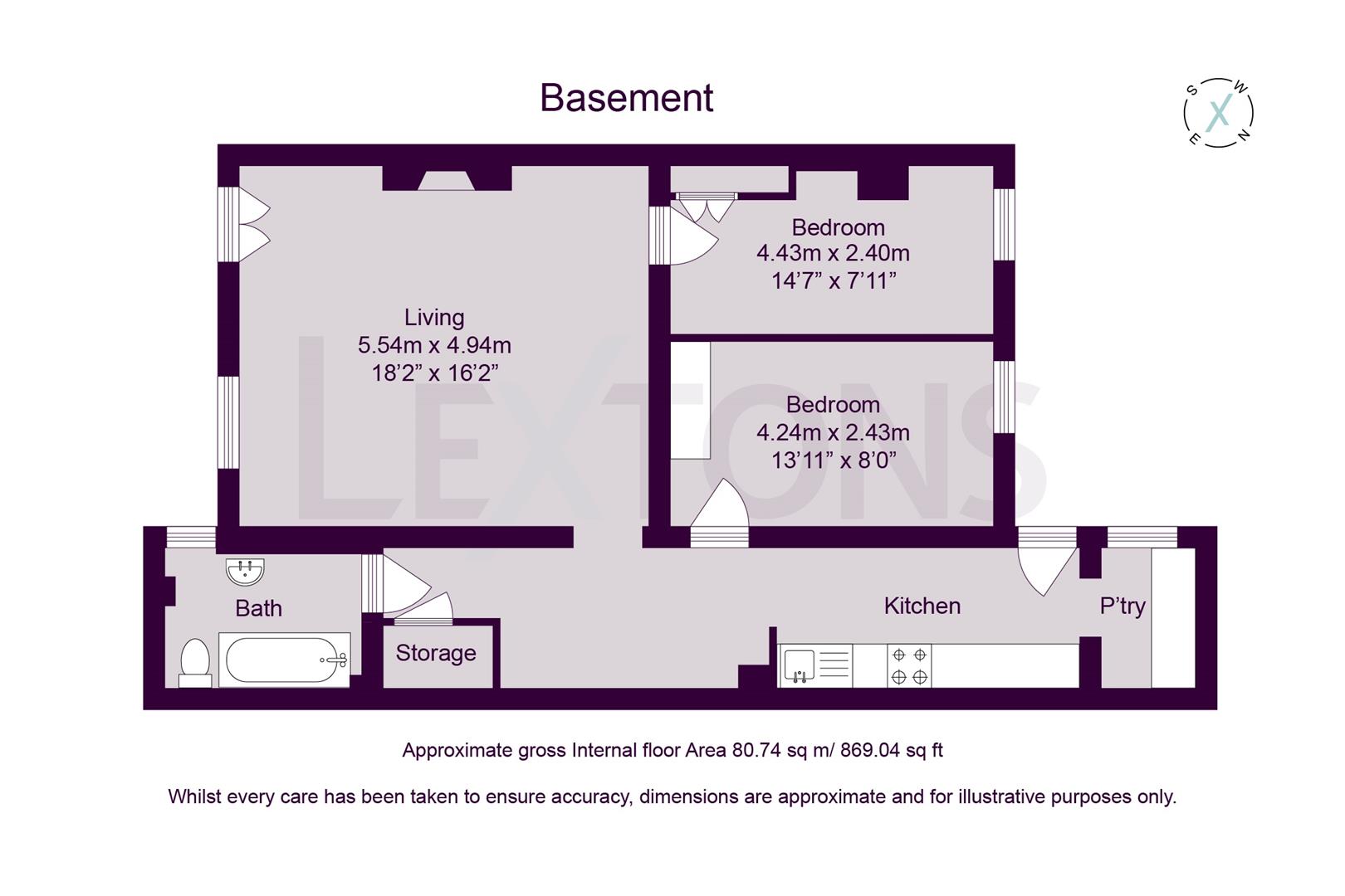 Floorplans For 8A, Park Crescent, Brighton