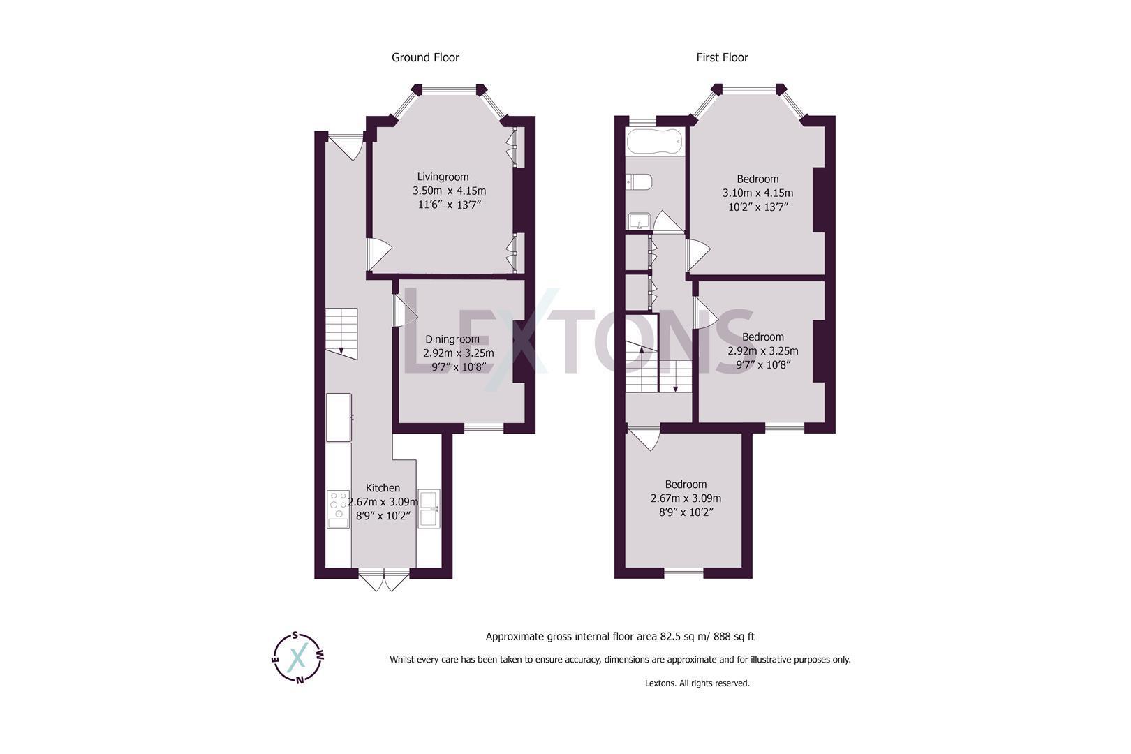 Floorplans For Byron Street, Hove