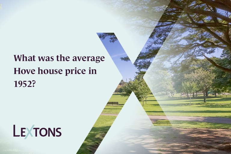 What was the average Hove house price in 1952?