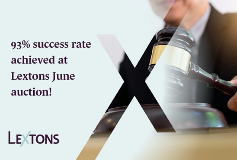Over £3m raised during Lextons June auction, with a success rate of 93% achieved!
