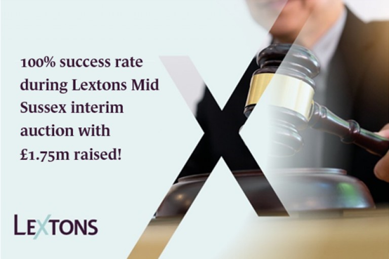 100% success rate during Lextons Mid Sussex interim auction with £1.75m raised!
