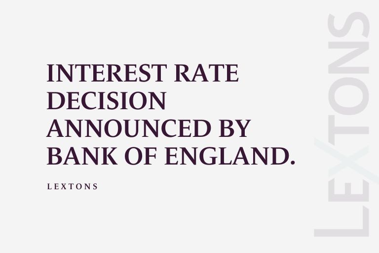 Interest rate decision announced by Bank of England